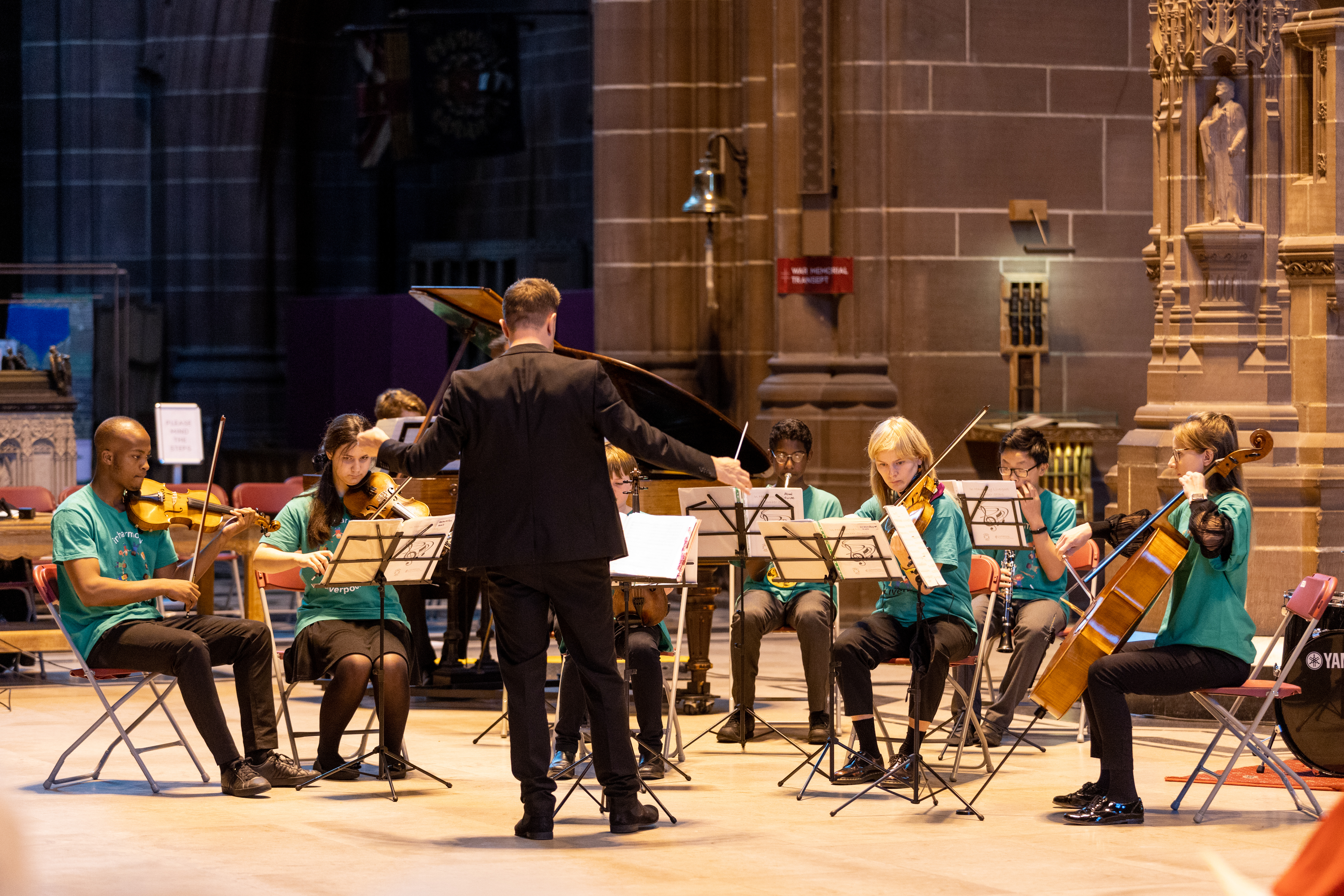 In a church in West Everton, a youthful chamber orchestra tunes up